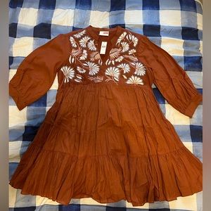 NWT Anthropologie embroidered top mini dress